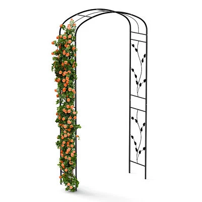 FloraBelle Curve arco de rosas patrón de hojas decorativo resistente a la intemperie ayuda para escalar - Imagen 1 de 4