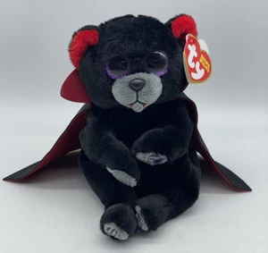 Peluche Ty Beanie Bellies ORSO l'orso vampiro di Halloween 7,5" NUOVO - Foto 1 di 11