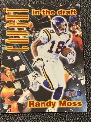 Ultra Randy Moss 1998 atrapado en el draft novato RC #8 de 15 CD Minnesota Vikings Foto 1 de 2