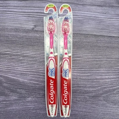 LOTE de 2 cepillos de dientes Colgate de colección Max blanco MEDIANO cabezal completo (61) con estrella de pulido Foto 1 de 4