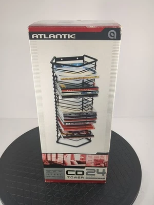 VTG Atlantic 24 CD Tower, Matte Black Steel, 14" High, Item# 1261 - Image 1 of 4