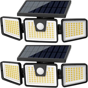 Solar Lights Outdoor, 2 Pack LED High Brightness Cordless Solar Motion Sensor... - Picture 1 of 7