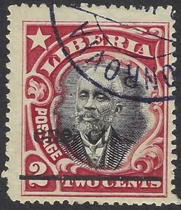 Liberia # 155 USED 1915-16 Surcharge KEY STAMP CV $190 - Picture 1 of 1