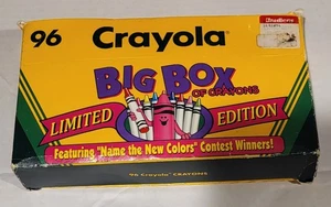 Crayola 96 große Schachtel Buntstifte 1993 Name The New Colors Winners and Dandelion  - Bild 1 von 5