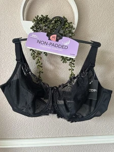 George Black Non Padded Everyday Comfort Bra Size 40C BNWT - Picture 1 of 4