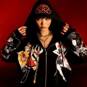 Hazbin Hotel Vaggie & Charlie Girls Oversized Hoodie, Hazbin Hotel Hoodie - Picture 1 of 7
