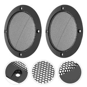 1 Set Car Speaker Protectors Mesh Metal Speaker Grill Cases Metal Speaker - Foto 1 di 12