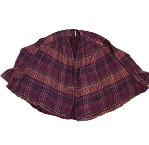 Free People kariertes Flanell-Pulloverhemd mit Knöpfen Oversize Damen Gr. XS - Bild 1 von 5