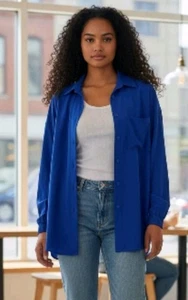 $130 Nike 24.7 PerfectStretch Women's Dri-FIT Oversized Shirt XL  X-Large D30 - Picture 1 of 6