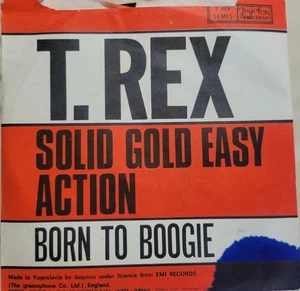 T. REX SOLID GOLD EASY VINYL 45 YUGOSLAVIA IMPORT PS 7 INCH MARC BOLIN RARE - Picture 1 of 2