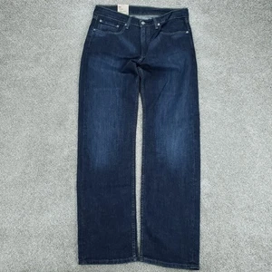 Levis 505 Jeans Mens 34x34 Blue Regular Fit Straight Leg Stretch Denim Jean - Picture 1 of 15