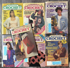 Quick Easy Crochet Pattern Magazine Partia 7 numerów 1988 do 1991 Odzież Boże Narodzenie