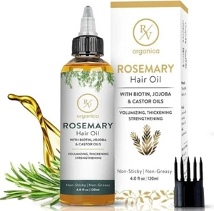 RV Organica Rosemary Oil for Hair | Infused with Biotin Jojoba and Castor Oil... - Picture 1 of 5