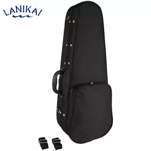 Lanikai FC-C Black Nylon Foam Ukulele Case Concert Size with Straps No Logo - Picture 1 of 4