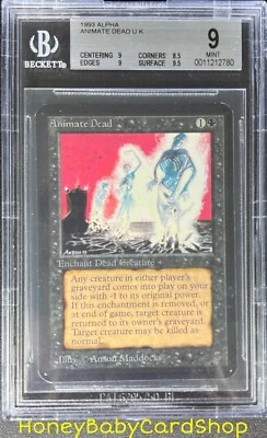 MTG Limited Edition Alpha 1993 Animate Dead BGS 9.0 MINT Old School 93/94 - Image 1 of 4