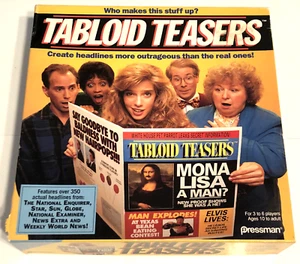 VINTAGE 1991 TABLOID TEASERS BOARD GAME /PRESSMAN, YELLOW BOX EDITION, COMPLETE - Picture 1 of 21