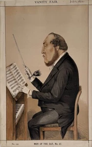 Vanity Fair Print. "Orchestration". Michael Costa Conductor. July 6 1872 - Picture 1 of 1