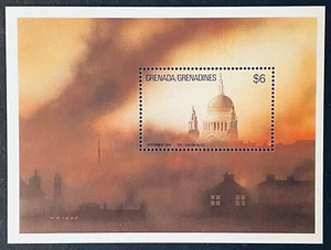 GRENADA GREN WORLD WAR II BATTLE OF BRITAIN STAMPS 1990 MNH LONDON BLITZ WWII - Picture 1 of 1