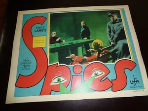 1928 SPIES SPIONE FRITZ LANG MOVIE LOBBYCARD REPRO 11"X14" GERMAN SILENT FILM - Picture 1 of 1