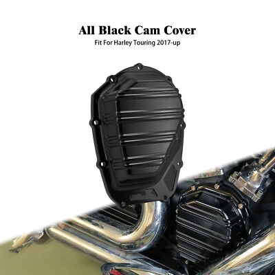 Cubierta de leva lateral negra para motocicleta apta para Harley Touring Trike M8 Softail 2017-24 Foto 1 de 4