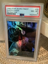 RARE 1996 Topps Finest Darth Vader Star Wars REFRACTOR Card Mint #20-PSA 8