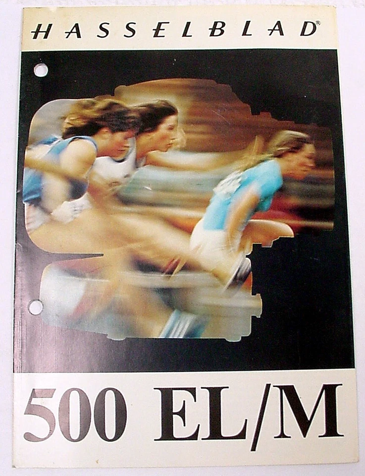 Vintage Hasselblad 500 ELM Brochure | 1975 | 10p foldout | Holes punched | $9 | - Image 1 of 1