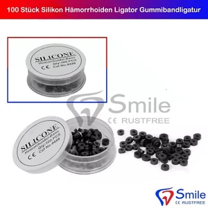 100 Stück O Ringe Hämorrhoiden Ligator Gummibandligatur Ligaturringen - Picture 1 of 3
