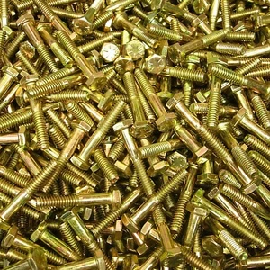 (400) 1/4"-20 X 1-1/2" Grade 8 Hex Head Cap Screw Bolt Yellow Zinc Plated Coarse - Picture 1 of 7