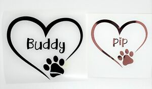 Personalised Pet Dog Puppy Cat Name  Vinyl Decal Sticker