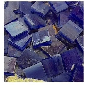 1/2" Deep Blue Stained Glass Mosaic Tiles - Picture 1 of 1