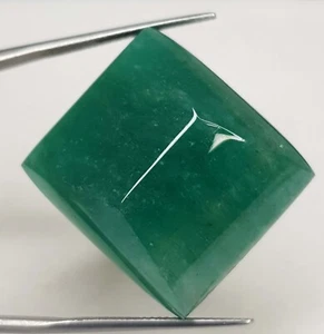 Emerald Sugarloaf Emerald Cushion Natural Emerald Zambia Emerald Cabochon Loose - Picture 1 of 7