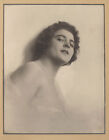 Large original 1920s bare shoulders, female portrait by B. Heinzel, stamped