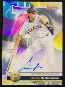 Carmen Mlodzinski 2020 Bowmans Best Auto Refractor #B20-CML Pittsburgh Pirates - Picture 1 of 4
