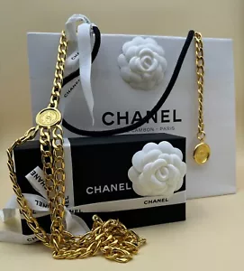 COCO CHANEL 31 rue Cambon Paris ceinture 3 rangs chaîne doré Vintage - Bild 1 von 15