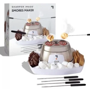 Sharper Image Elektrische Tischplatte S'mores Maschine für drinnen (4) Spieße Neu im Karton - Bild 1 von 10
