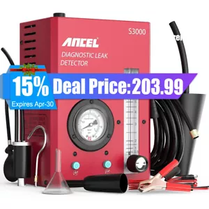ANCEL S3000 Automotive EVAP Smoke Machine Diagnostic Tester Fuel Leak Detector - Picture 1 of 14
