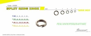 VINCENT SPLIT RING INOX cod.01033 anello acciaio pcs.10 a confezione - Foto 1 di 1
