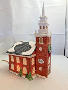 Department 56 New England Village Series Old North Church 1988 Christmas Village - Imagen 1 de 8