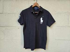 Polo Ralph Lauren Custom Slim Fit Polo Shirt Big Pony 3 Embroidered Black ● M - Picture 1 of 5