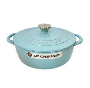 Le Creuset Bis Rondo Cocotte 22 cm 2-3/4 qt ghisa smaltata blu cielo - Foto 1 di 11