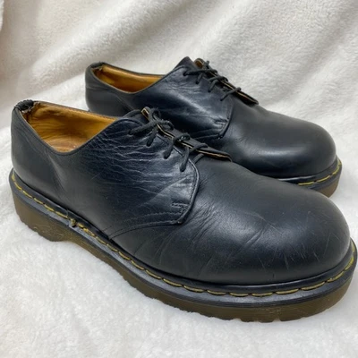 Vintage Dr. Martens 1461 Oxford Shoes Leather Made England Black Classic Mens 8 - Image 1 of 4