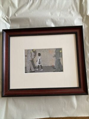 诺曼·洛克威尔印刷品《我们生活的问题与樱桃框架民权 12x 9.5》 — 第 1/4 张图片