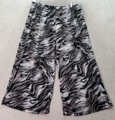 Carolyn Strauss Pants Women's Size 1X Gray Animal Print Polyester Elastic Waist - Image 1 of 4