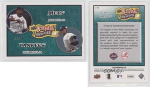 2008 Upper Deck Baseball Heroes Sea Green /99 Derek Jeter Jose Reyes #179 HOF