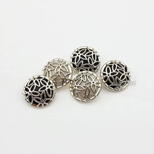12PCS Gold Black White Round Resin Flower Upscale Shank Buttons 22mm 25mm DIY - Picture 1 of 7