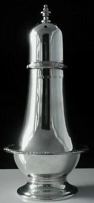  Ricino de azúcar grande de plata de ley con diseño de nudo celta, Sheffield 1985 Foto 1 de 4