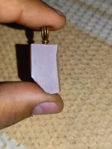 Peach Moonstone Copper Wired Wrapped Pendant - Picture 1 of 9