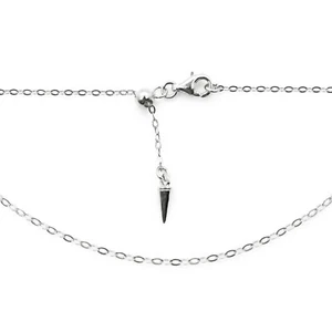 Sterling Silber verstellbar auf 22" Halskette Kette - leichte Flachkabel Kette - Bild 1 von 4