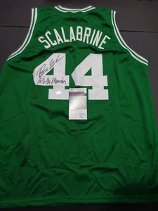 BRIAN SCALBRINE Boston Celtics Autographed INSCRIBED Custom Style Jersey Coa/JSA - Picture 1 of 3