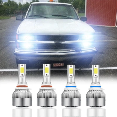 Faros LED A para Chevy C10 C/K 1500 Tahoe Silverado 9005 9006 1994-1998 Foto 1 de 4